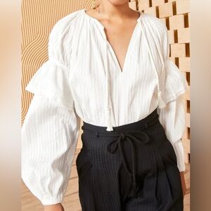 Ulla Johnson Concetta Tie Neck Blouse